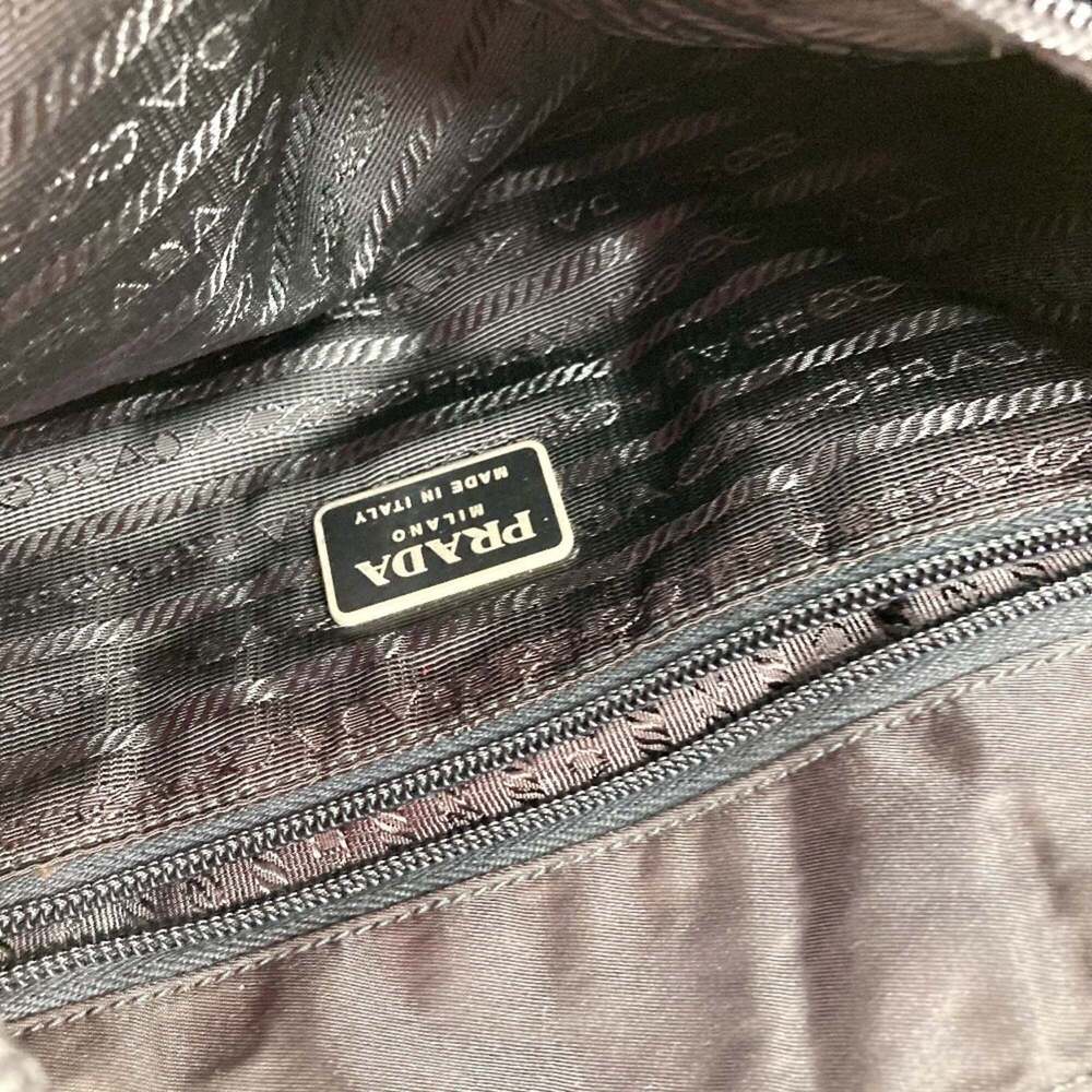 PRADA Triangle Logo Plate Bag Tote Shoulder Vertical Handbag Nylon Men's Wome... - Picture 9 of 15